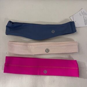 lululemon athletica Headband Trio - Navy, Light Pink, Fuchsia